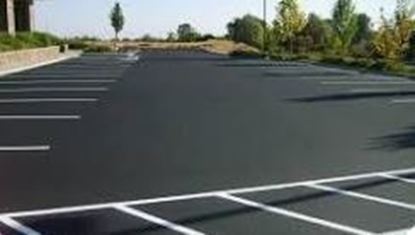 Paint arrow on parking lot